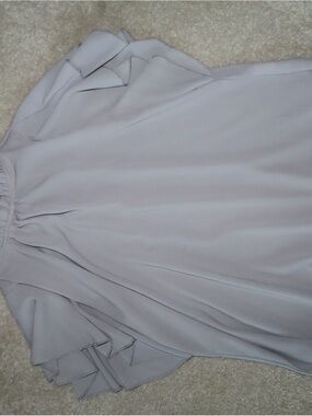 Boohoo Pale Lavender Ruffle Sleeve Blouse